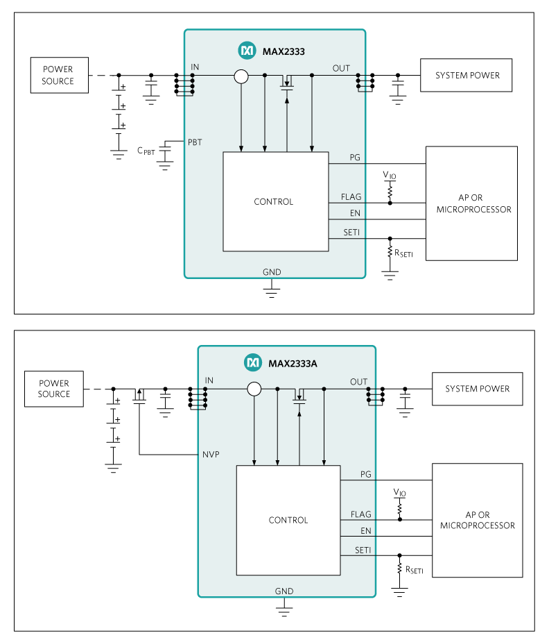 MAX20333, MAX20333A: Typical Application Circuit