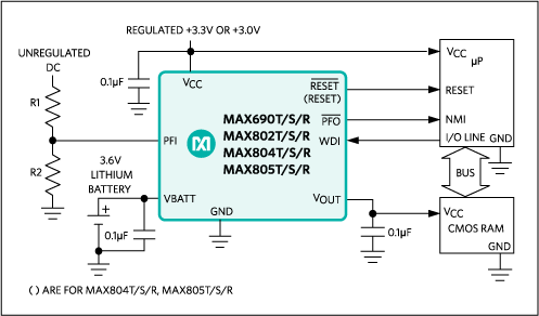 MAX690T：標準動作回路