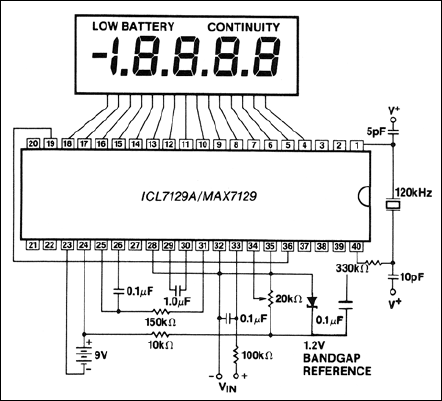 ICL7129A, MAX7129: Typical Operating Circuit