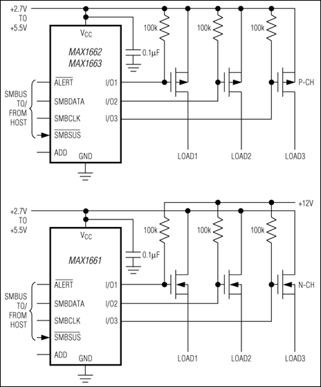 MAX1661, MAX1662, MAX1663: Typical Operating Circuits
