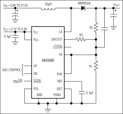 MAX686：典型工作电路