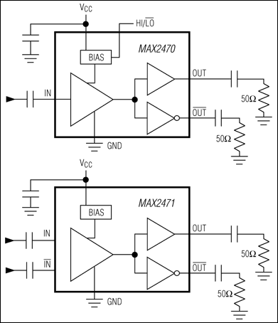 MAX2470, MAX2471: Typical Operating Circuits