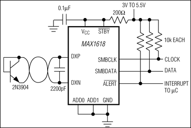 MAX1618：標準動作回路