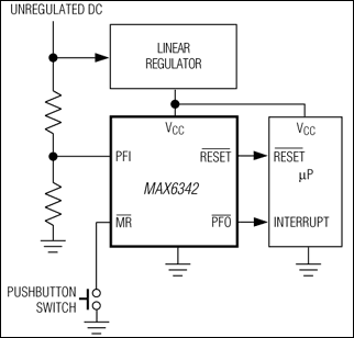 MAX6342, MAX6343, MAX6344, MAX6345: Typical Operating Circuit