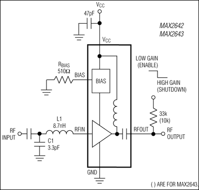 MAX2642, MAX2643: Typical Operating Circuit
