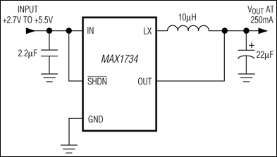 MAX1733, MAX1734: Typical Operating Circuit