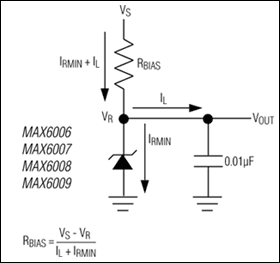 MAX6006, MAX6007, MAX6008, MAX6009: Typical Operating Circuit