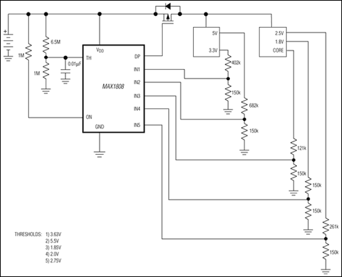 MAX1807、MAX1808：典型工作电路