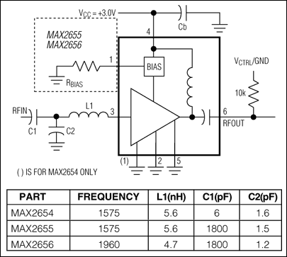 MAX2654, MAX2655, MAX2656: Typical Operating Circuit