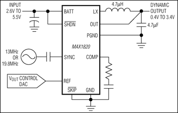 MAX1820, MAX1821: Typical Operating Circuits