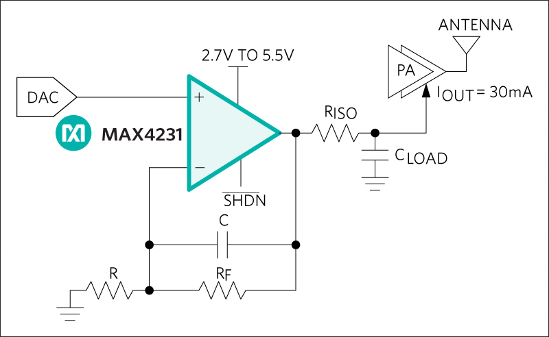MAX4230, MAX4231, MAX4232, MAX4233, MAX4234: Typical Operating Circuit