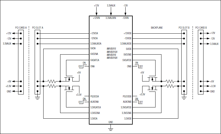 MAX5915, MAX5915A, MAX5916, MAX5916A: Typical Operating Circuit