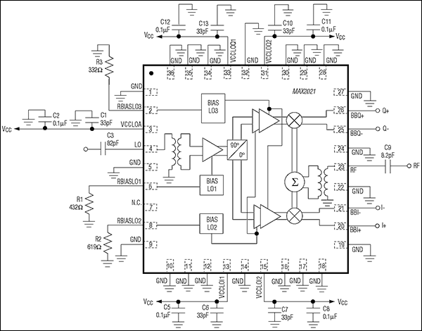 MAX2021: Typical Operating Circuit