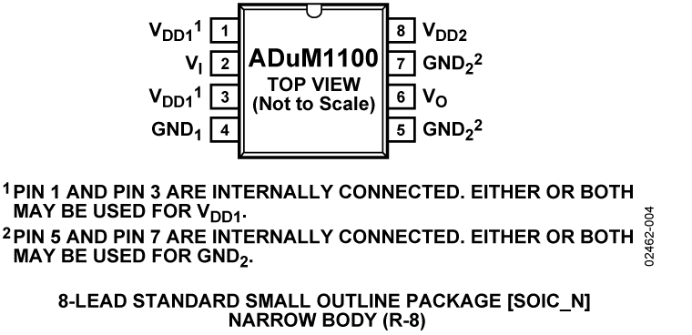 ADuM1100 Pin Configuration