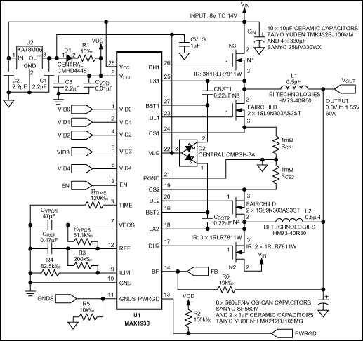 MAX1937, MAX1938, MAX1939: Typical Application Circuit