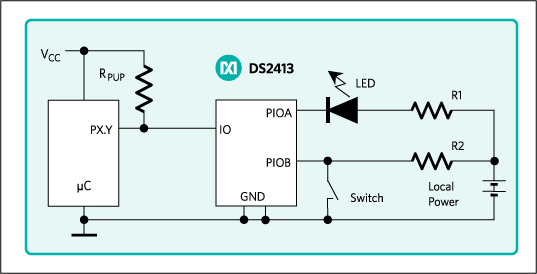 DS2413: Typical Operating Circuit