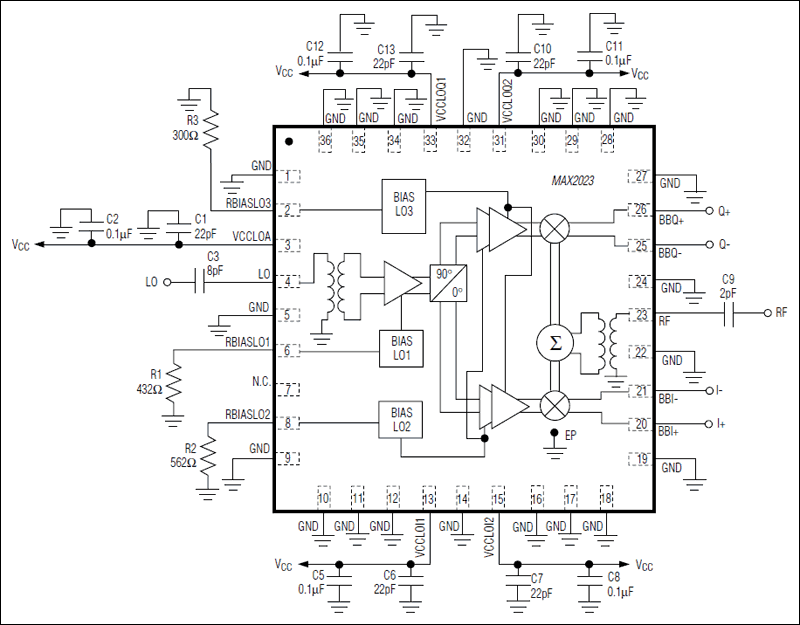 MAX2023: Typical Application Circuit