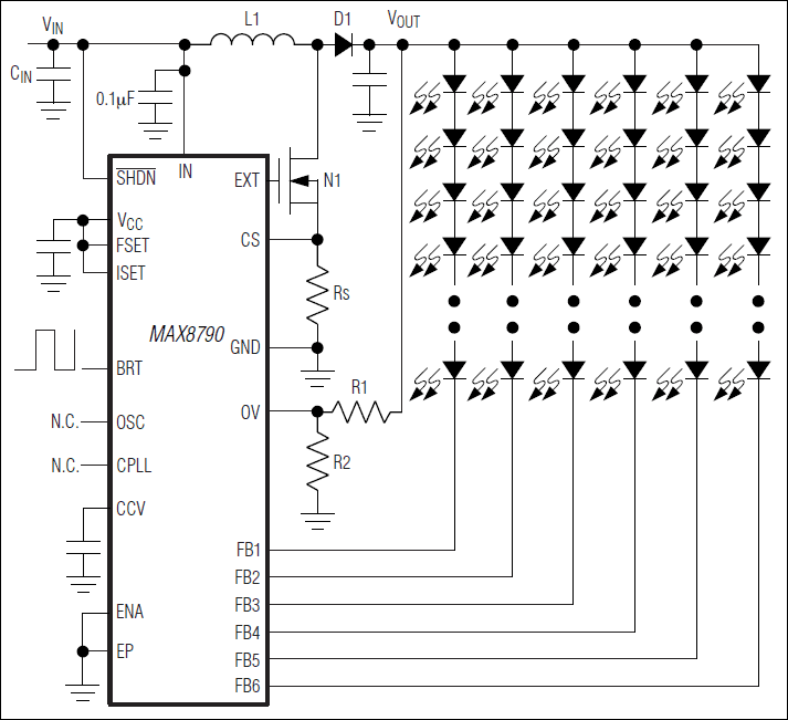 MAX8790：簡易動作回路