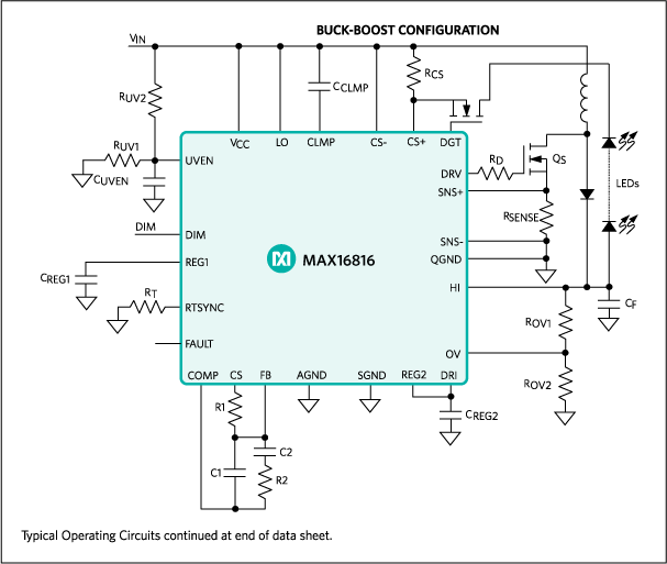 MAX16816：典型工作电路