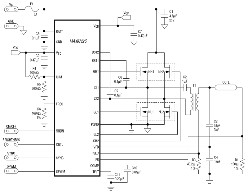 MAX8722C: Typical Operating Circuit