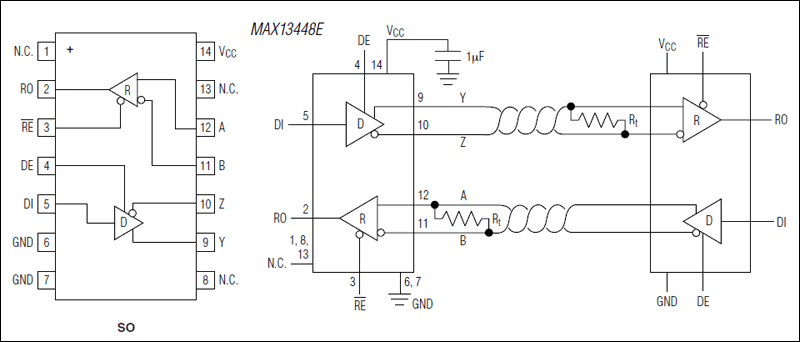 MAX13448E: Functional Diagram