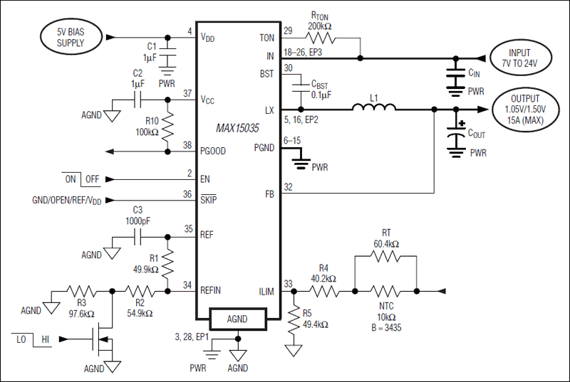 MAX15035: Standard Application Circuit