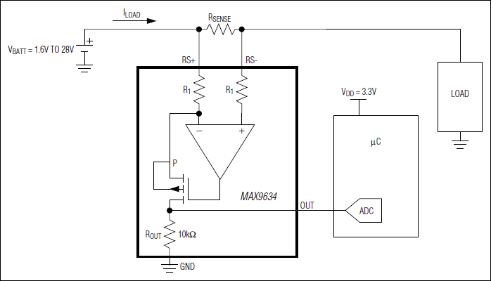 MAX9634: Typical Operating Circuit