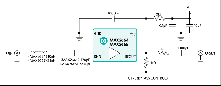 MAX2664, MAX2665: Typical Application Circuit