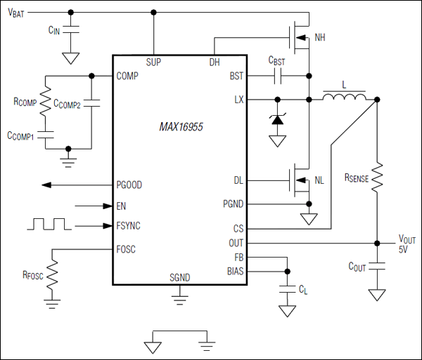 MAX16955: Typical Operating Circuit