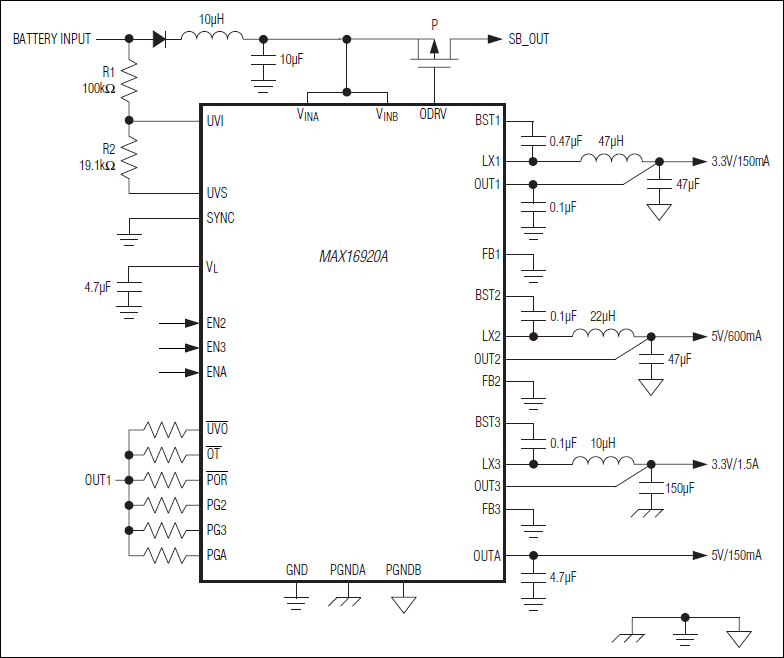 MAX16920A: Typical Operating Circuit