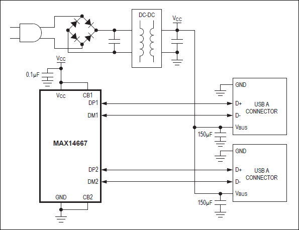 MAX14667: Typical Operating Circuit