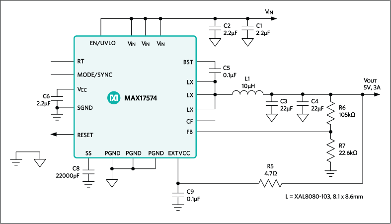 MAX17574: Typical Application Circuit