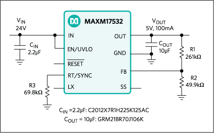 MAXM17532: Typical Application Circuit
