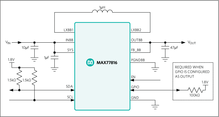 MAX77816:Typical Application Circuit