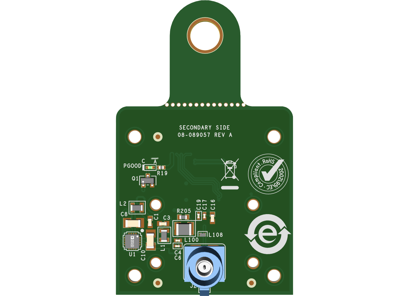 AD-GMSL793MIPI-EVK Evaluation Board Bottom View
