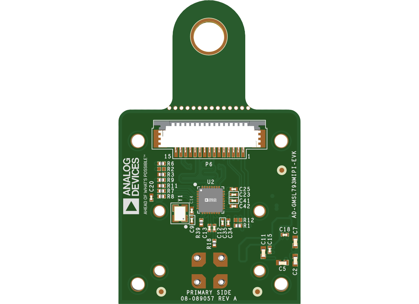 AD-GMSL793MIPI-EVK Evaluation Board Top View