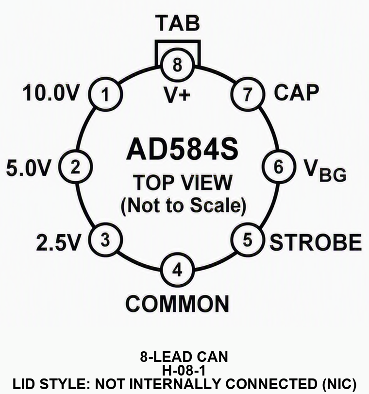 AD584S_H-08-1 Pin Configuration