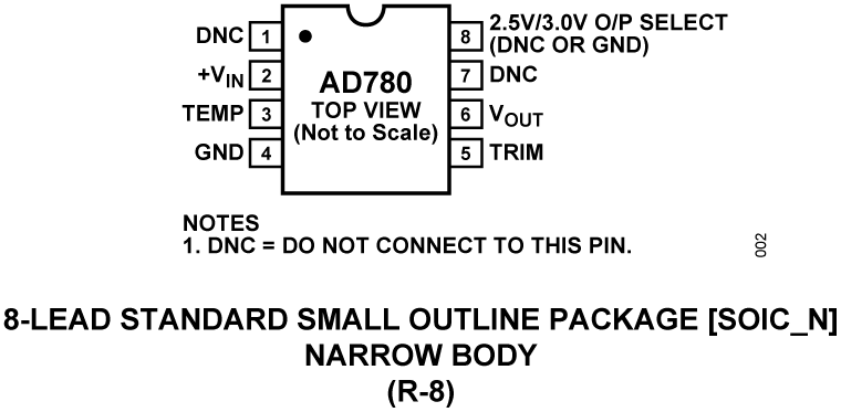 AD780 Pin Configuration