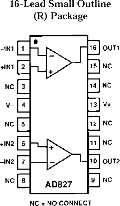 AD827 Functional Block Diagram
