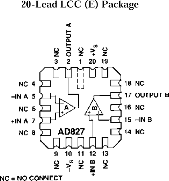 AD827 Functional Block Diagram