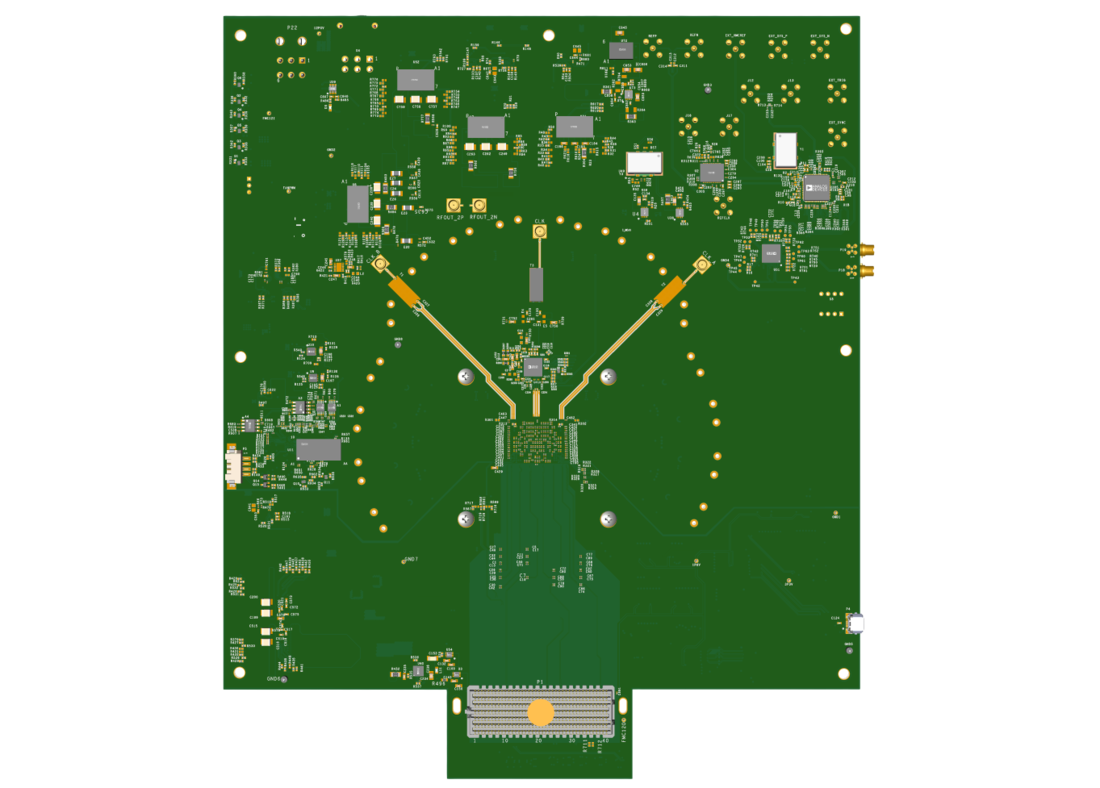 AD9088-FMCC-EBZ Evaluation Board Bottom View