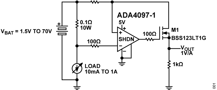 ADA4097-1/ADA4097-2 Application Circuit