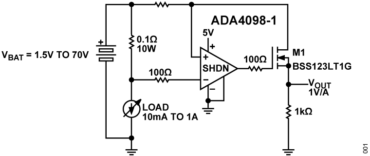 ADA4098-1/ADA4098-2 Application Circuit