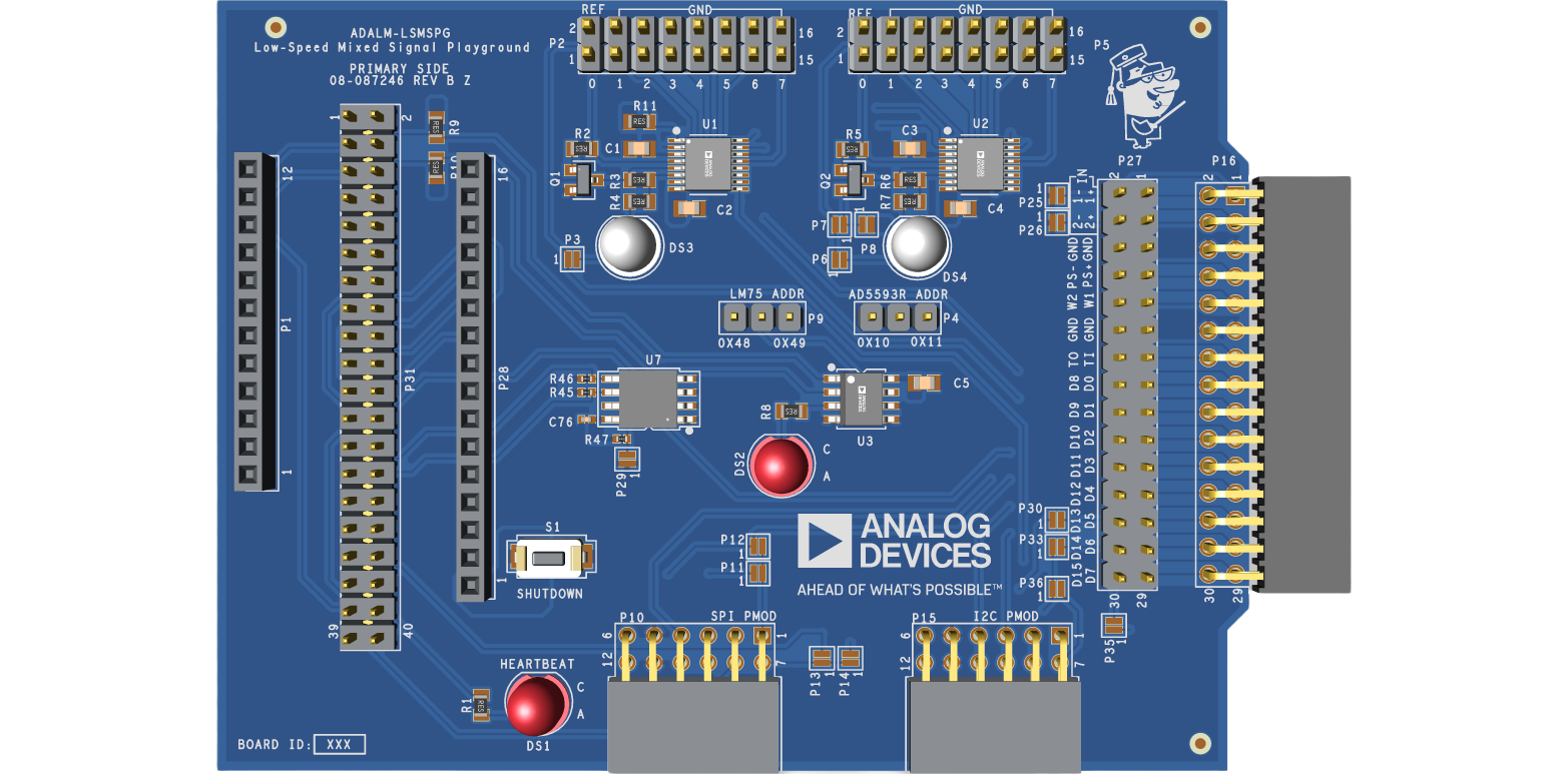ADALM-LSMSPG Evaluation Board Top View