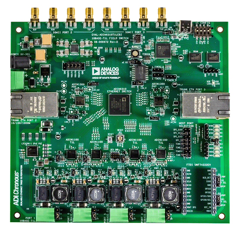 EVAL-ADIN6310-xxxx Evaluation Board Photo Top View