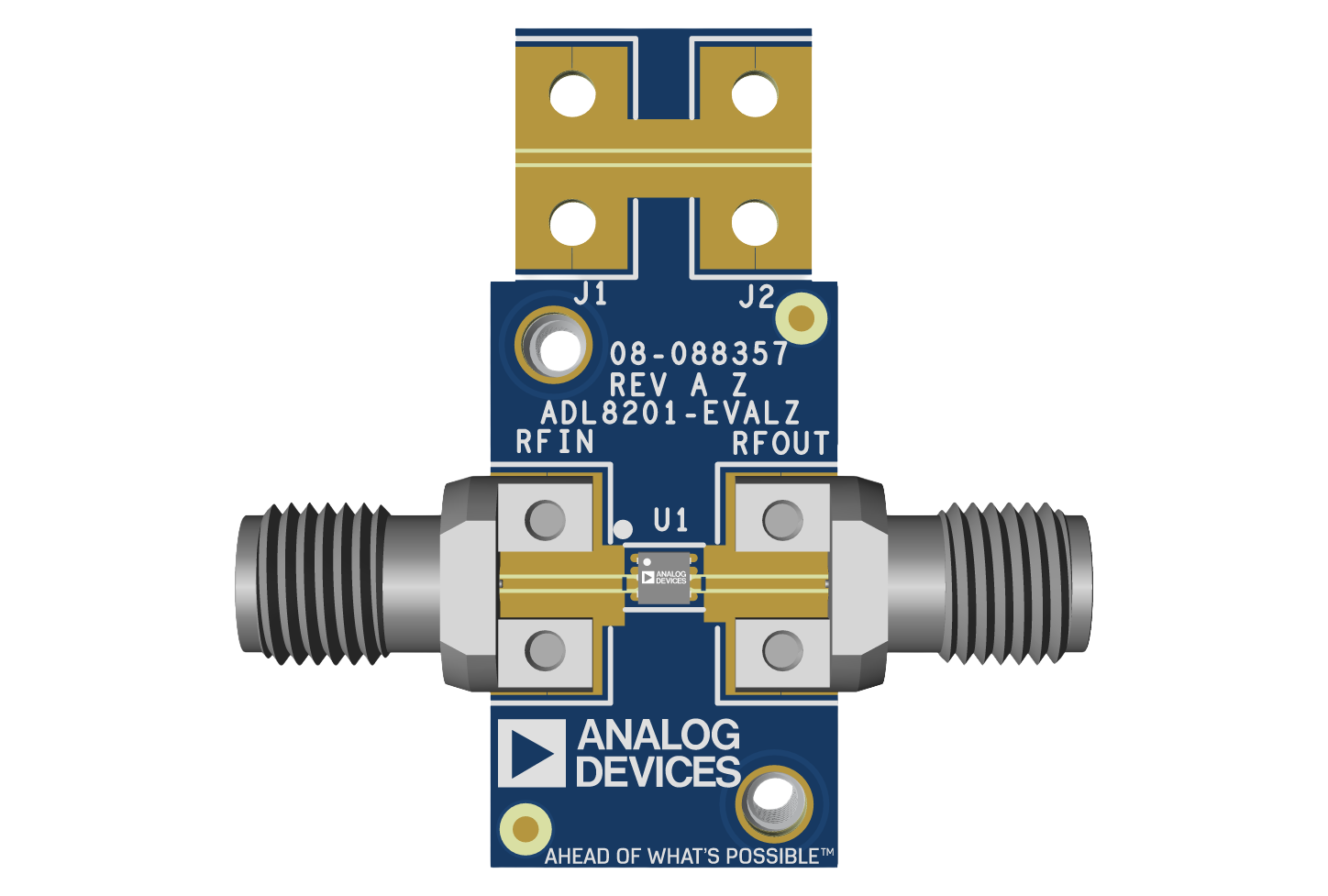 EVAL-ADL8201 Evaluation Board Top View