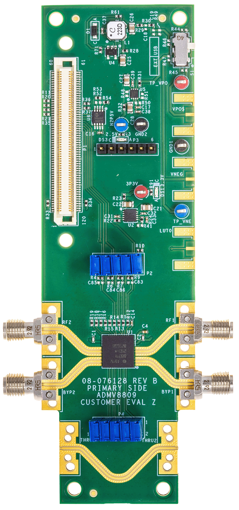 EVAL-ADMV8809 Board Photo Top View