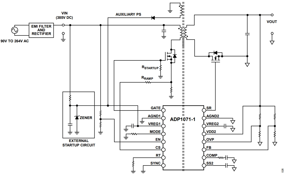 ADP1071-1 Typical Application Circuit