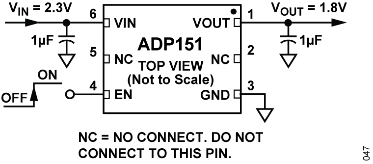 ADP151 Application Circuit