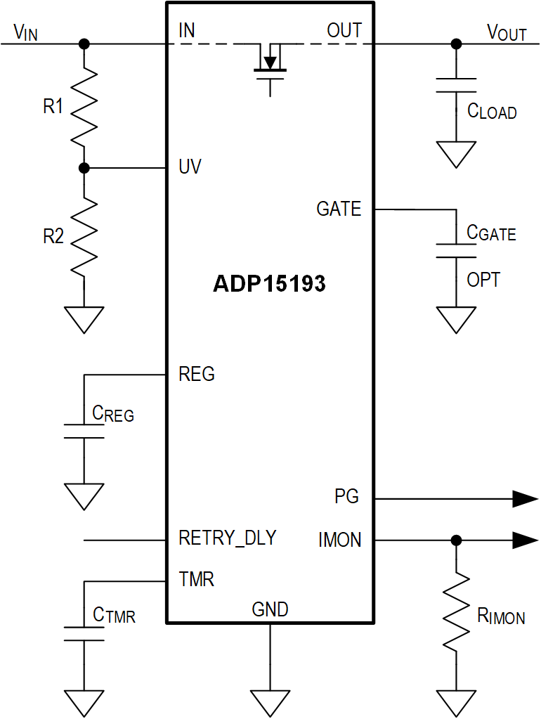 ADP15193 Simplified Block Diagram